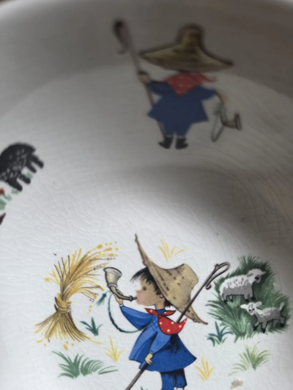 Vintage 1960s ARKLOW IRELAND IRONSTONE Children's NURSERY RHYME BOWLS